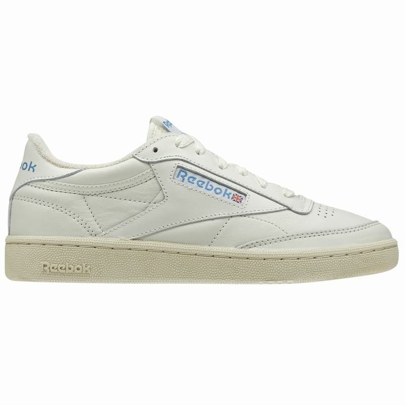 Tenisi Reebok Club C 85 Vintage Dama Albi/Albastri/Rosii Romania ME9180LG